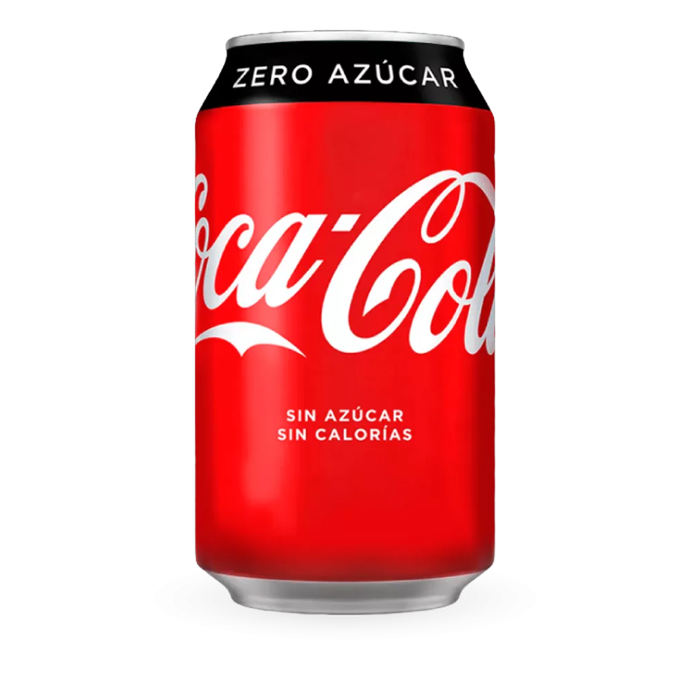 coca_cola_zero_fondo_transparente Refresco (Coca Cola) zero lata 33 cl - MercoCaribe