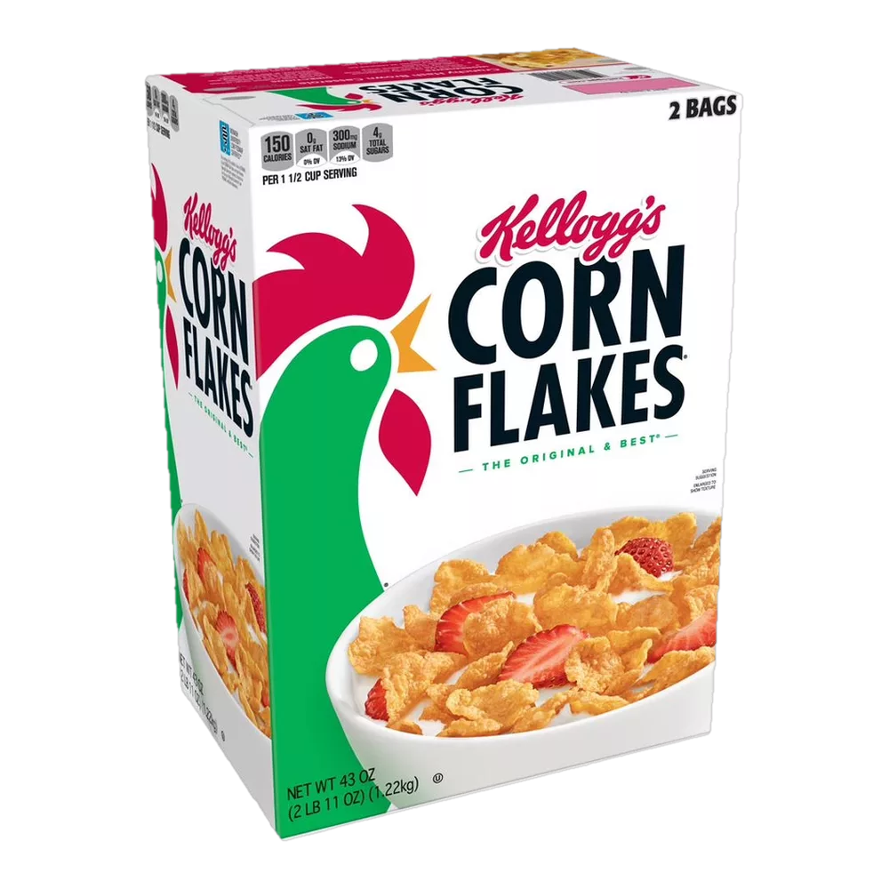 0004101000208 Cereal corn flakes - hojuelas de maíz (Kellogg'S) 43 oz 1.22 kg