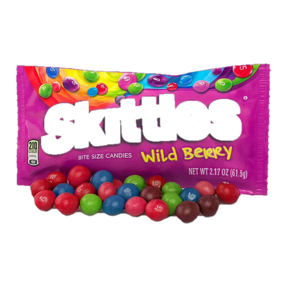 0004101300219 Caramelos (Skittles) wild berry 2.17 oz 61.5 g