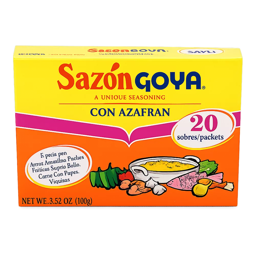 0004101600095 Sazón completo con azafrán (Goya) 3.52 oz 100 g - MercoCaribe