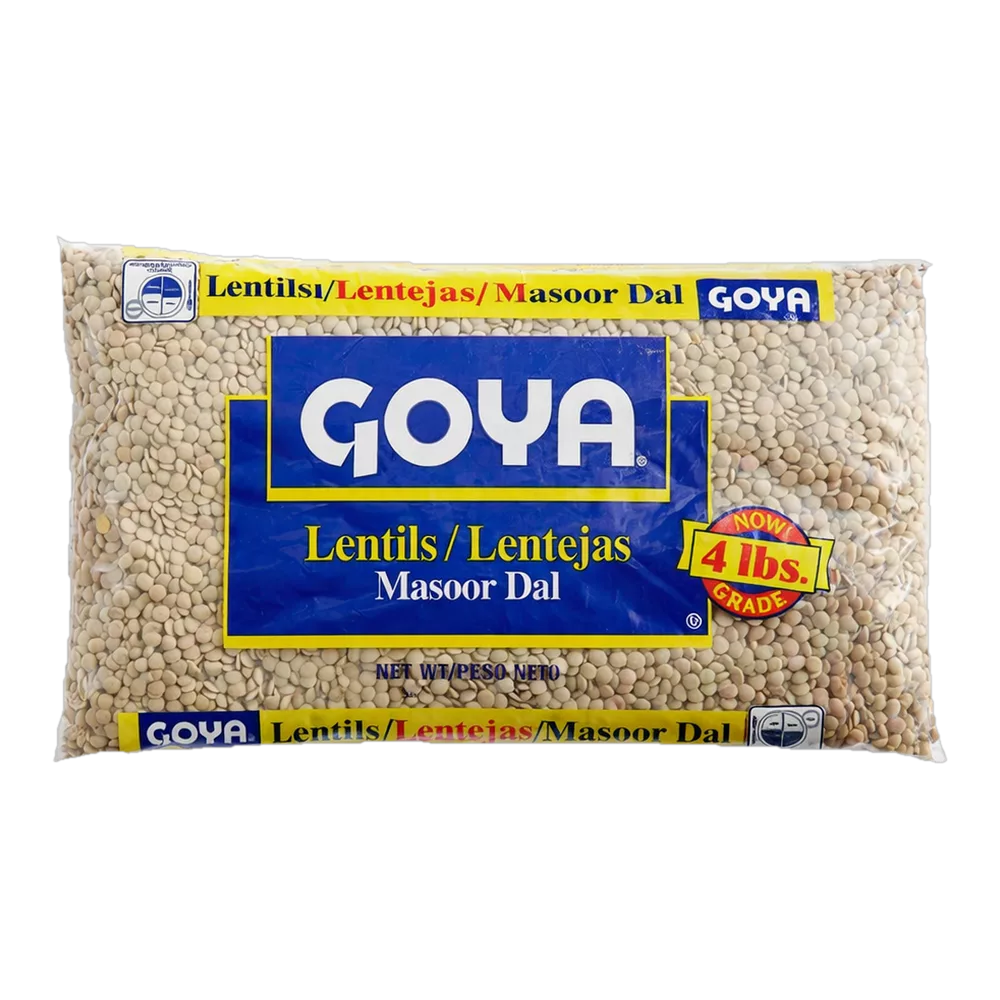 0004102000089 Lentejas - lentils / masoor dal (Goya) 4 lb 1.81 kg - MercoCaribe
