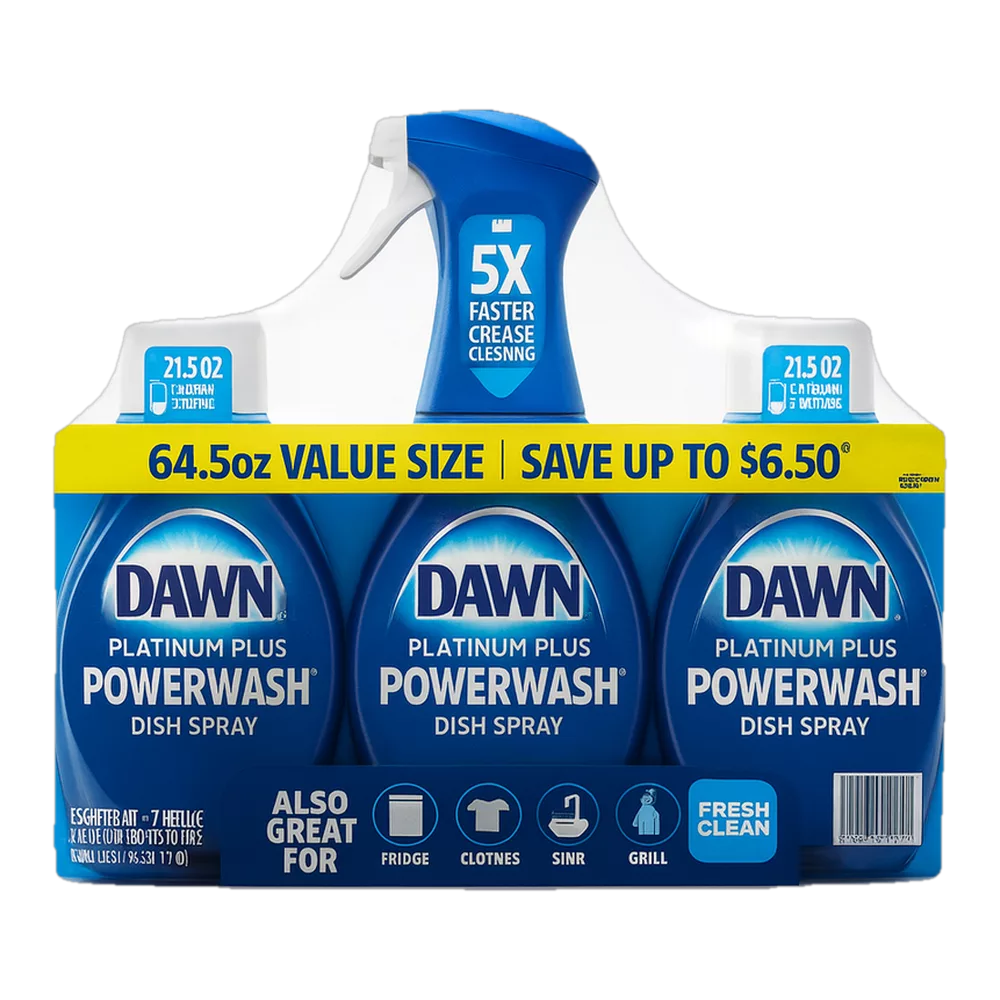 0004151100012 Lavavajillas antigrasa - powerwash - 5x - platinum plus (Dawn) 1 ud. 635 ml 21.5 oz + 2 recambios 635 ml 21.5 oz