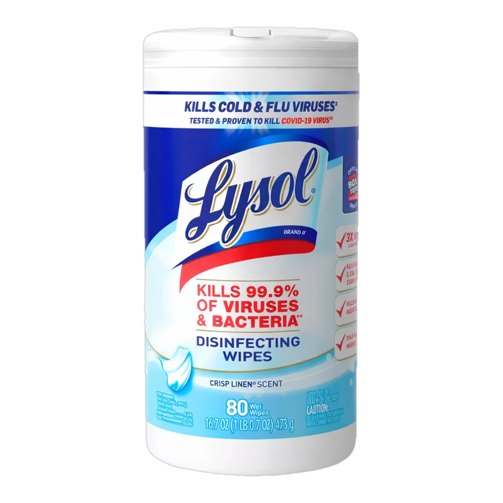 0004151200085 Paños de limpieza - disinfecting wipes - crisps linen (Lysol) 17.7 oz 502 g 85 ud. - MercoCaribe