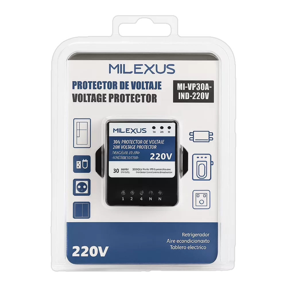 1005202400110 Protector regulador de voltaje (Milexus) ml-vp-30a-ind-220v