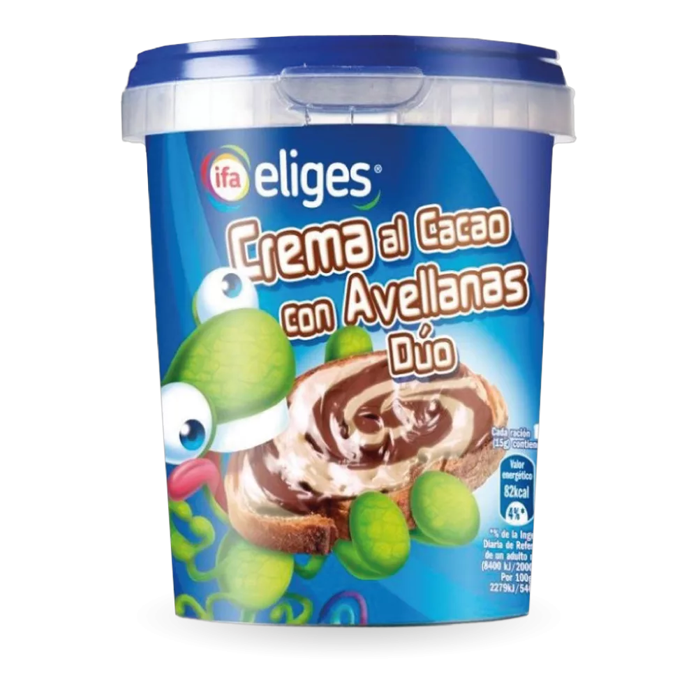 1010100030 Crema de cacao con avellanas (Ifa Eliges) 2 sabores tarro de 500 g
