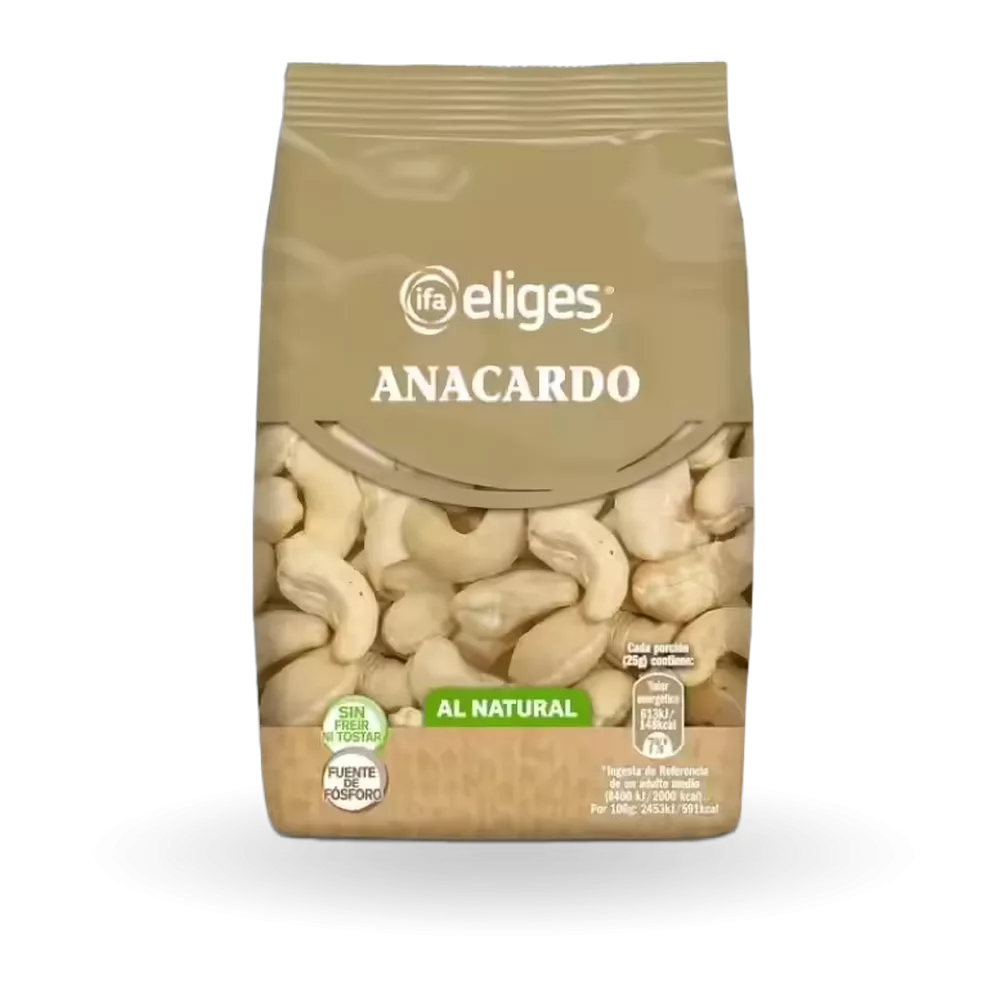 1017000006 Anacardos crudos al natural (Ifa Eliges) paquete de 150 g