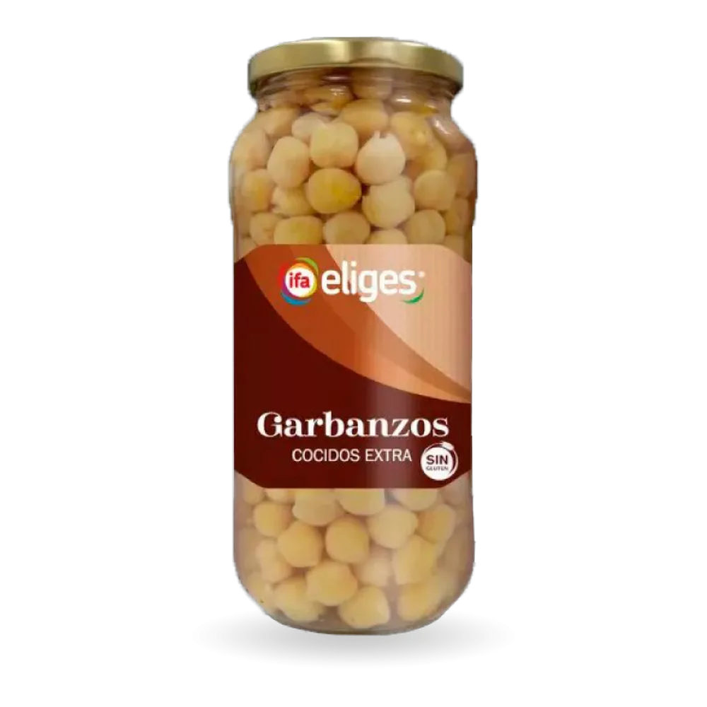 1020120026 Garbanzos cocidos (Ifa Eliges) frasco 400 g pne.