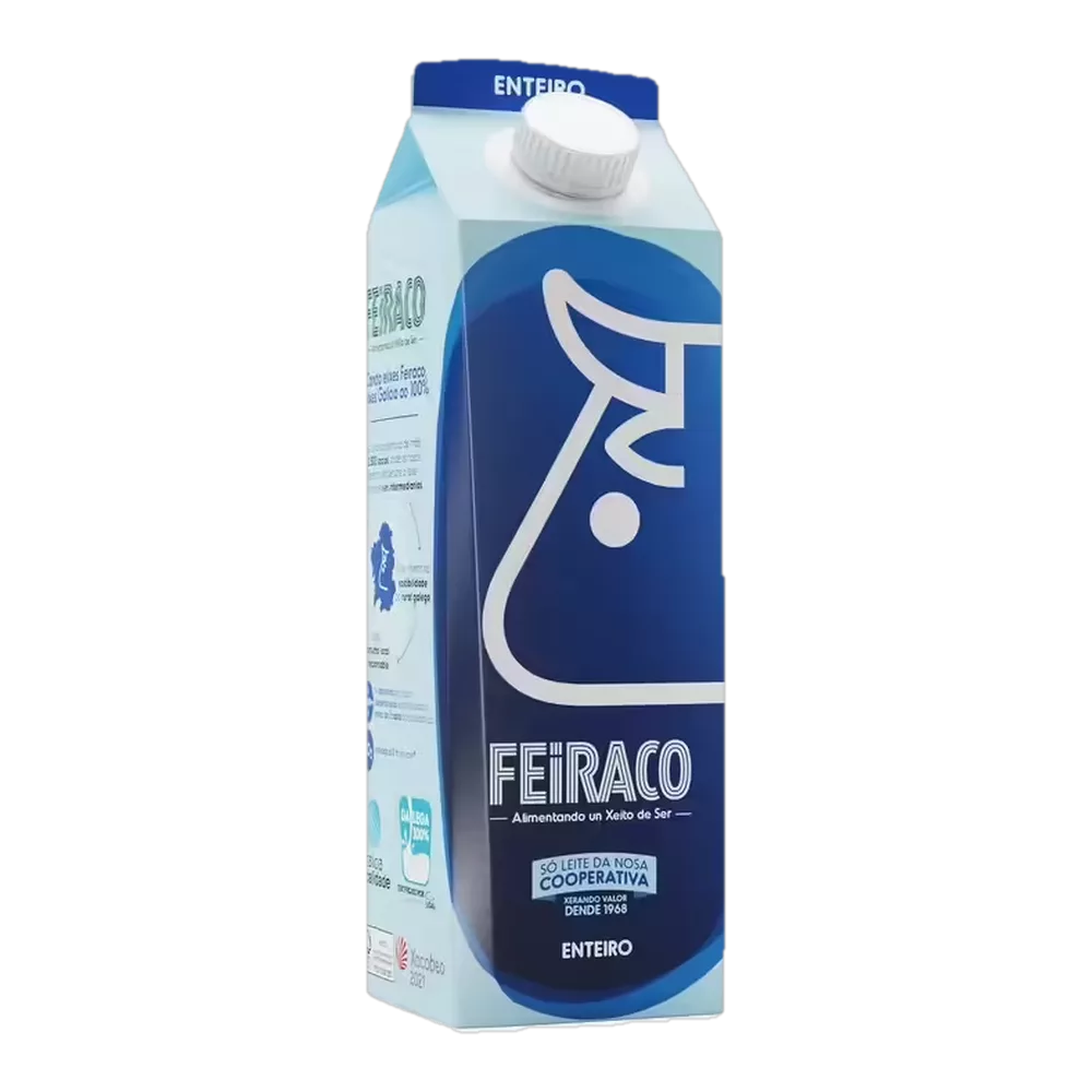 1114100014 Leche entera (Feiraco) caja de 1 l