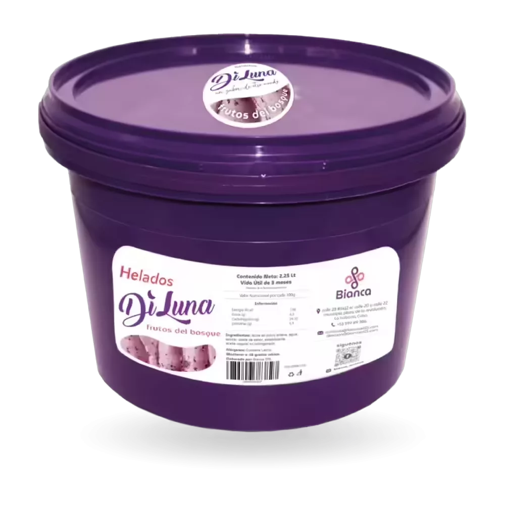 1213000129 Helado de frutos del bosque -industrial- (Di Luna) 2.25 l