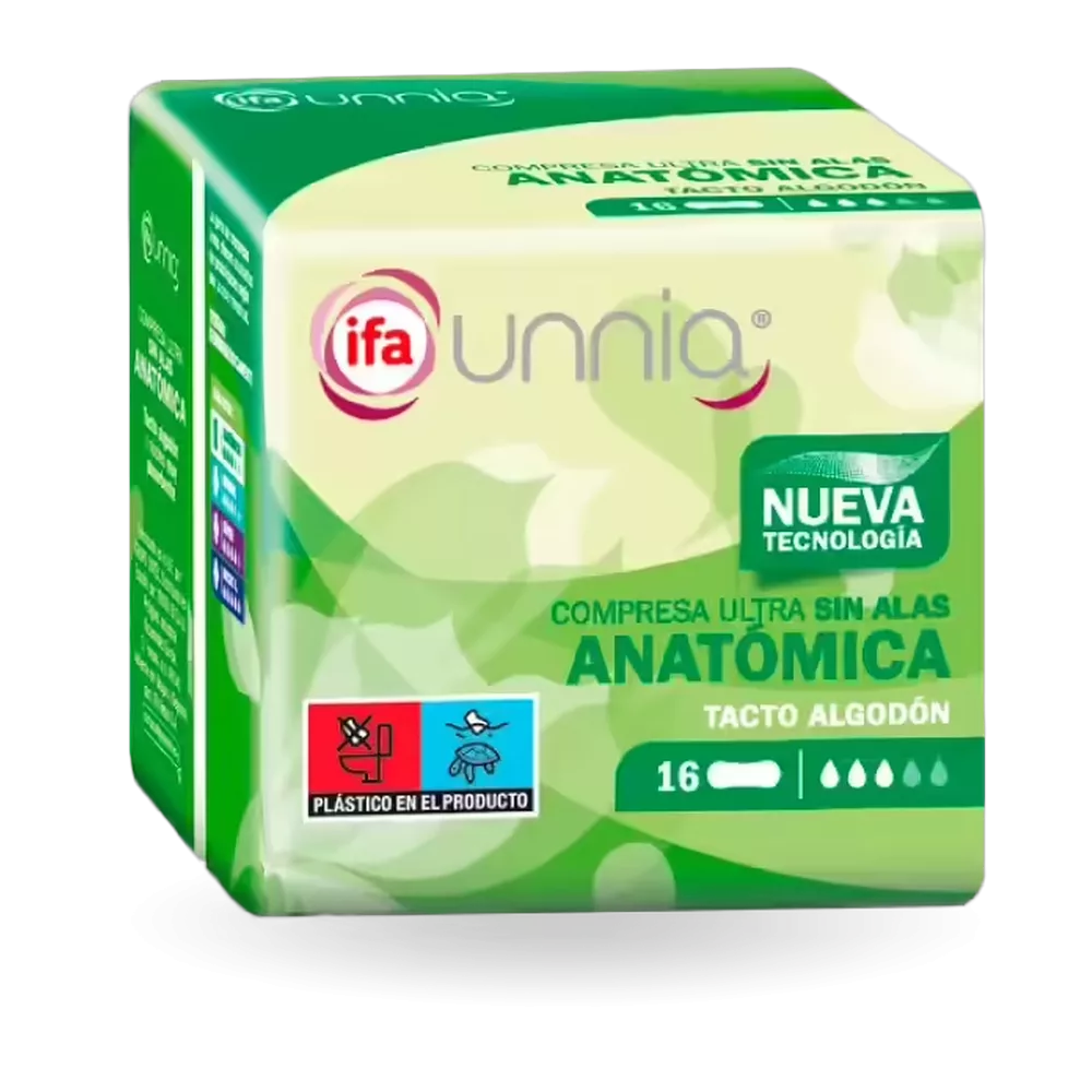 1615000005 Compresa ultra sin alas anatomica (Ifa Unnia) 16 ud.