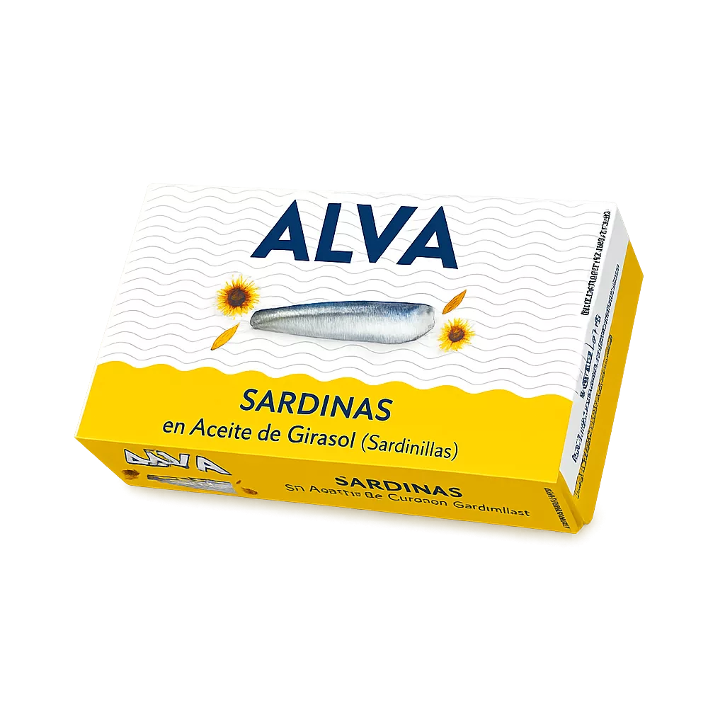 ChatGPT Image 13 may 2026, 18_33_03 Sardinillas en Aceite de Girasol (Alva) 88g