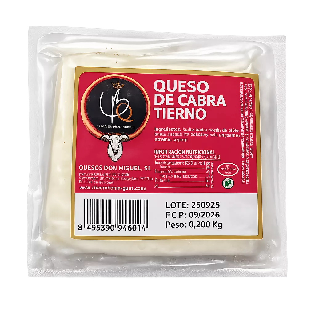 ChatGPT Image 25 may 2026, 10_39_53 Queso de Cabra Tierno Cuña (Maese Becquer) 200g