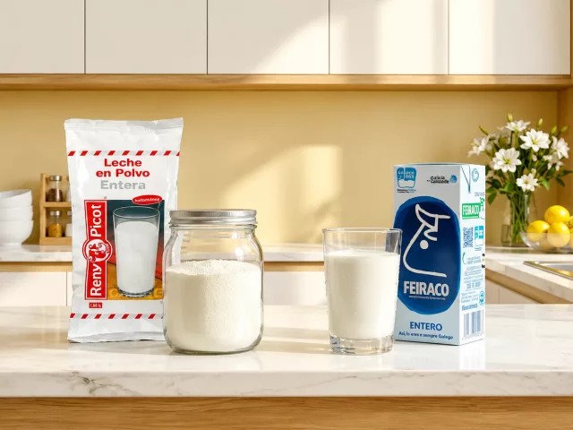 ¿Leche en polvo o leche entera?