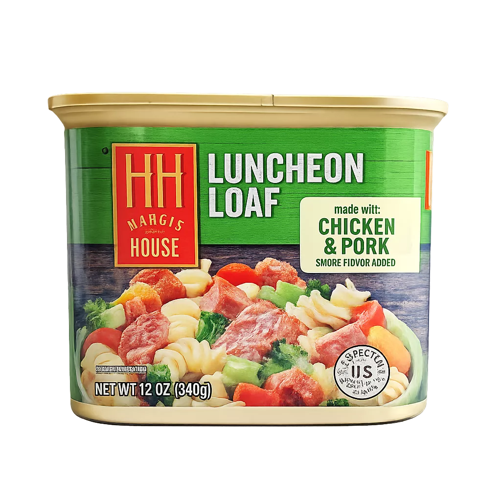 ChatGPT Image 24 jul 2026, 19_44_03 Spam de Cerdo y Pollo - Lucheon Loaf (Hargis House) 340g