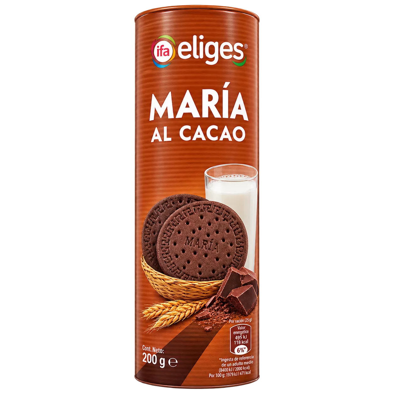 ChatGPT Image 24 ago 2026, 22_10_50 Galletas Maria al Cacao (Ifa Eliges) 265g - MercoCaribe