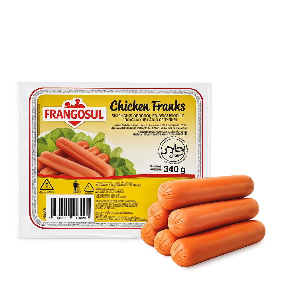 ChatGPT Image 3 ago 2026, 12_58_22 Salchichas de Pollo - Chickens Franks (Frangosul) 340g