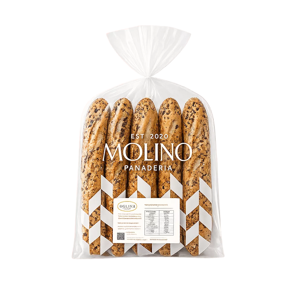 ChatGPT Image 31 jul 2026, 18_32_38 Pan Baguette Multigranos (El Molino) 5ud.x100g - 500g