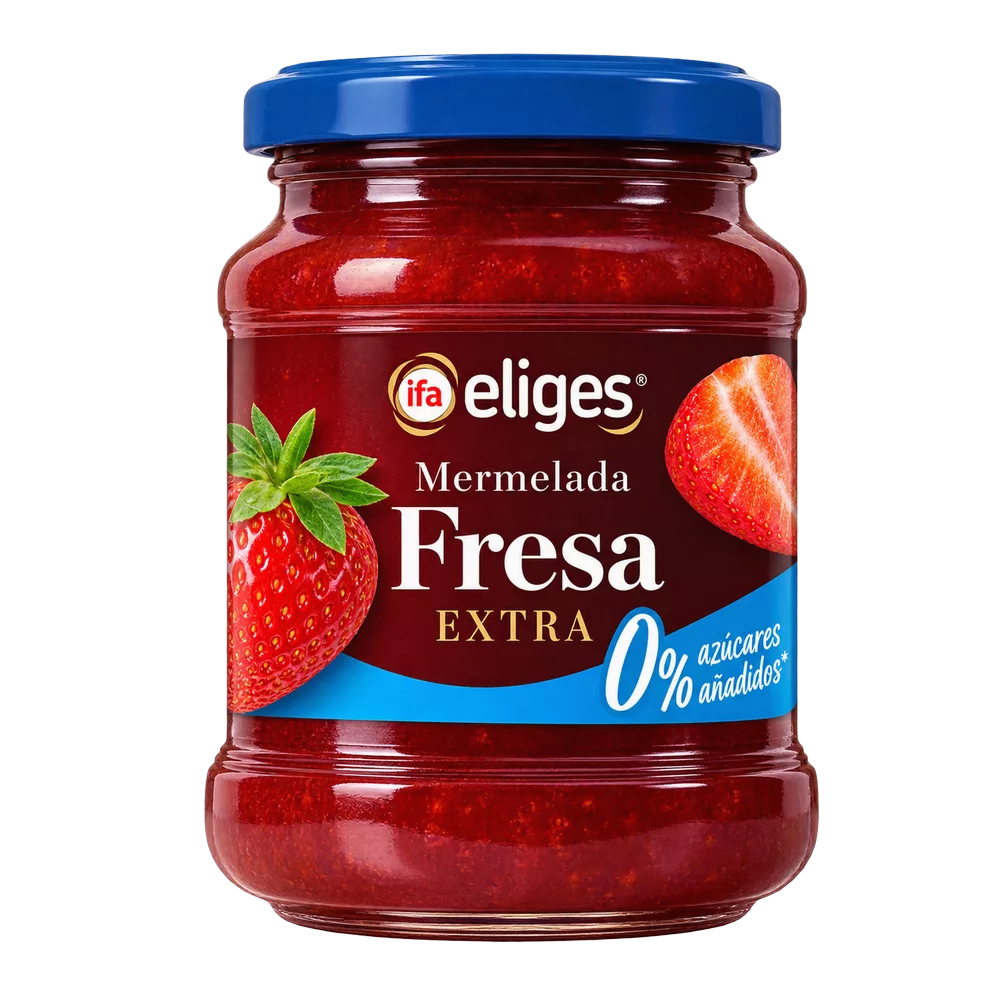 1021000063 Mermelada de fresa (Ifa Eliges) 0% azúcar 350 g - MercoCaribe