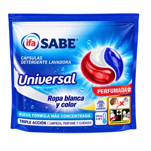 Detergente en capsulas (Ifa Sabe) universal perfumado 20 ud.