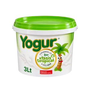 Yogurt cremoso Natural con Azúcar (xTasis Tropical) 3L