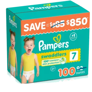 Pañal Pampers swaddlers 7t 100 ud.